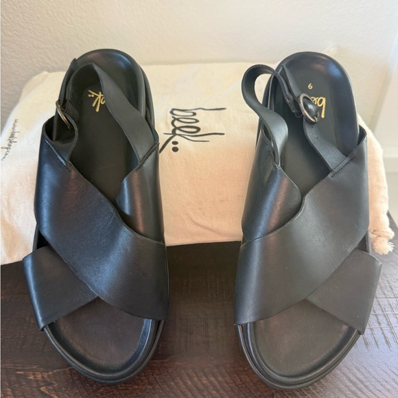 beek Shoes - Beek Black Leather Women's Sandals
